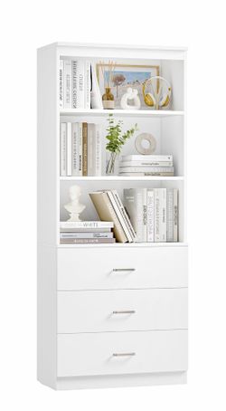 White Storage Organizer Bookshelf