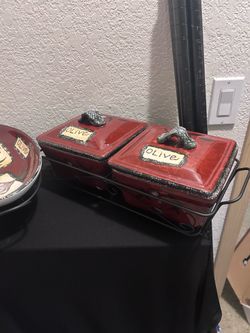 Parini “A Taste of Tuscany” Ceramic Serving Set – 3 Pieces – New