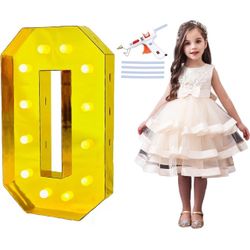 40” Gold # 0 Led Light Up Number for Birthday Party Wedding Baby Shower Photo