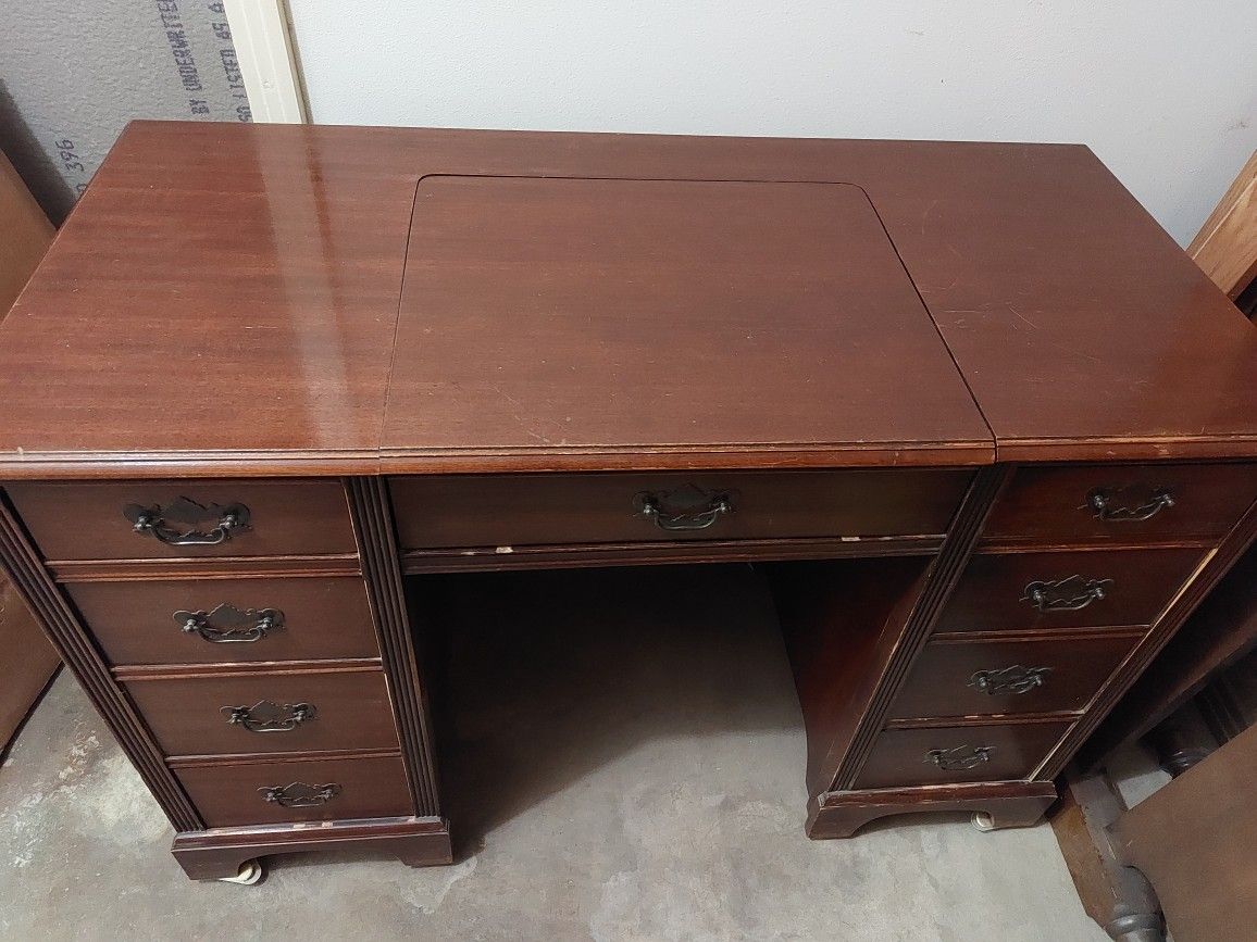 Vintage Typewriter Desk All Wood