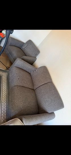3 couches, entry way table, and coffee table matching