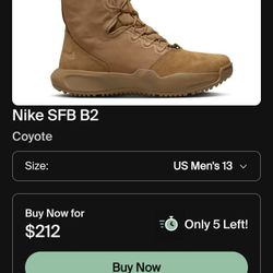 Men's Size 13 Nike SFB B2 ' Coyote '