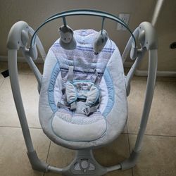 Ingenuity Compact Lightweight Portable Baby Swing with Music