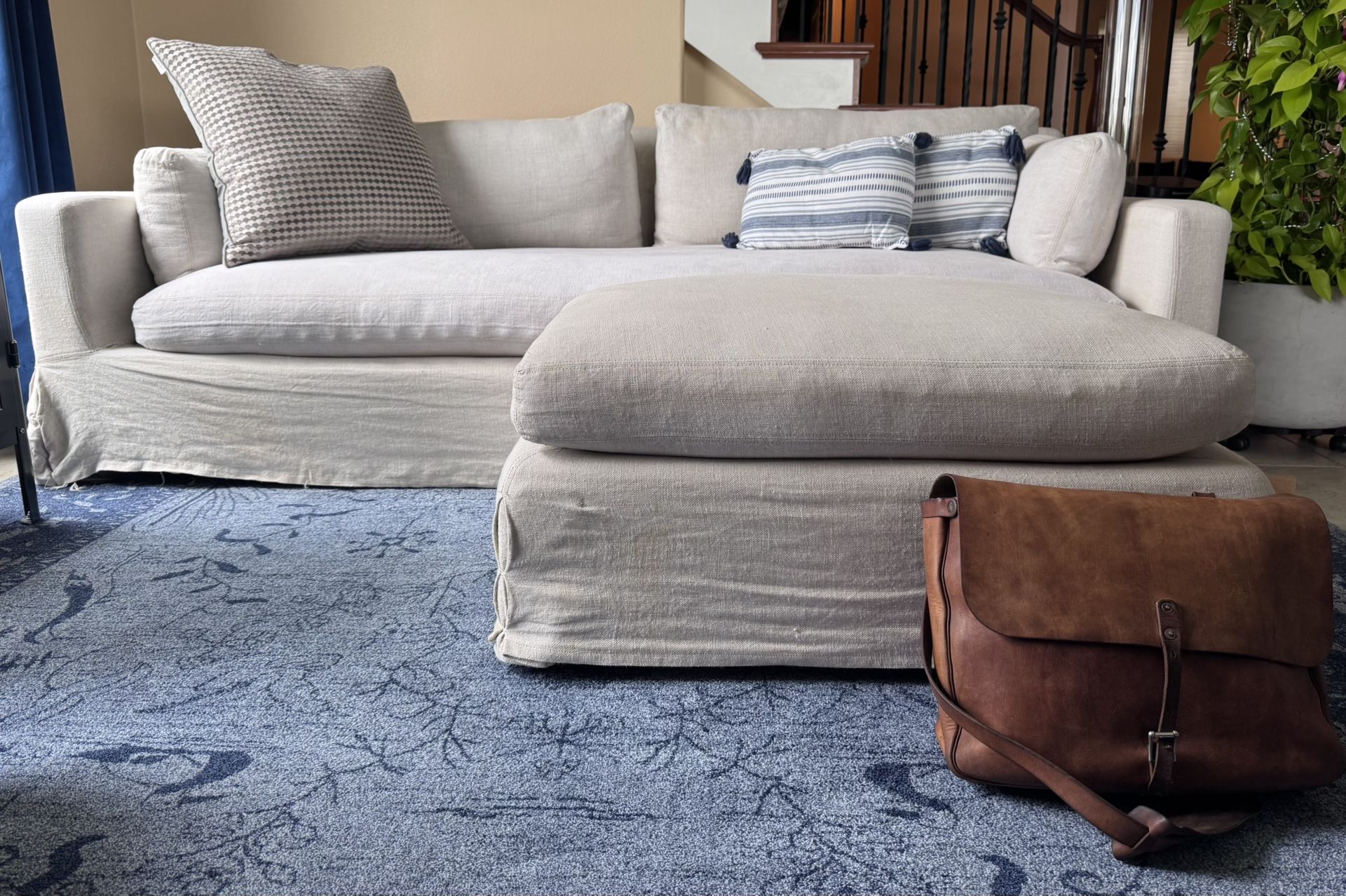 Restoration Hardware Sofa & Ottoman 
