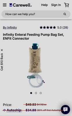Infinity - Enteral Feeding Pump Bag Set, ENFit Connector