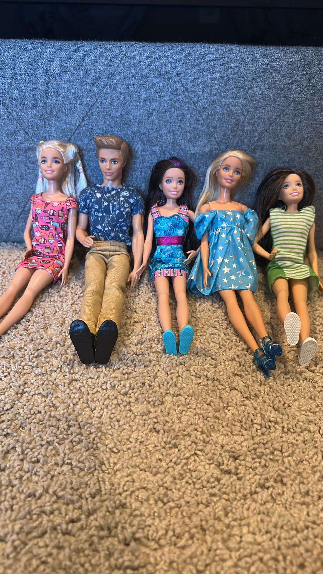 Barbie Set, All Come With Clothes And Shoes