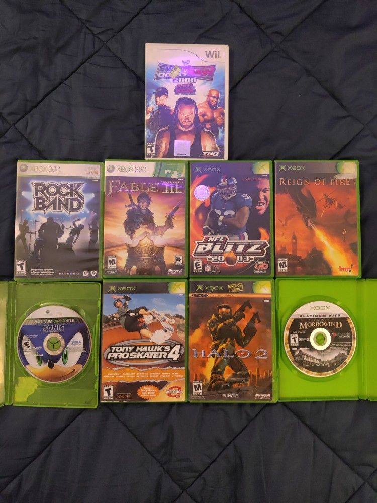 Xbox, Xbox 360, Wii Games Bundle