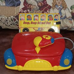 Car Childs Learning Laptop And Schoolbus Hardcover/wheels 