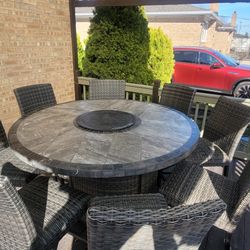 8 Chairs Round Table Ptio Set