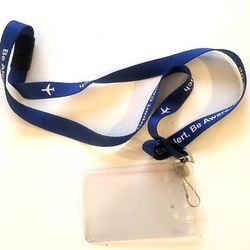 Airport Community Watch Be Alert Aware ID Badge Credit Card Holder

