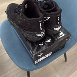 Black MB.02 Size 8 Basketball Shoes For Indoor And Outdoor Training