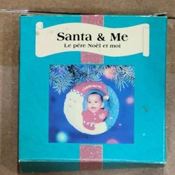 Santa And Me Polystone Photo Frame Ornament