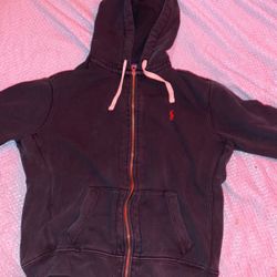 Black Polo Ralph Lauren Zip Up Hoodie (worth 130)