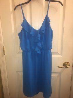 ALYA size L Beautiful blue dress with spaghetti straps