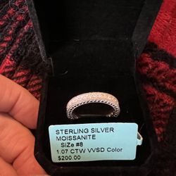 Sterling Moissanite Ring