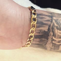 Men’s Cuban Link Bracelet (14k Gold Plated)