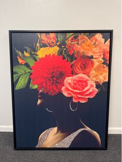 Art Canvas, Flowers, 3 x 3.9