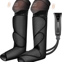 FIT KING Leg and Foot Massager with Heat, Air Compression Leg Massager for Circulation and Pain Relief Helpful for Swollen Legs Edema RLS - 