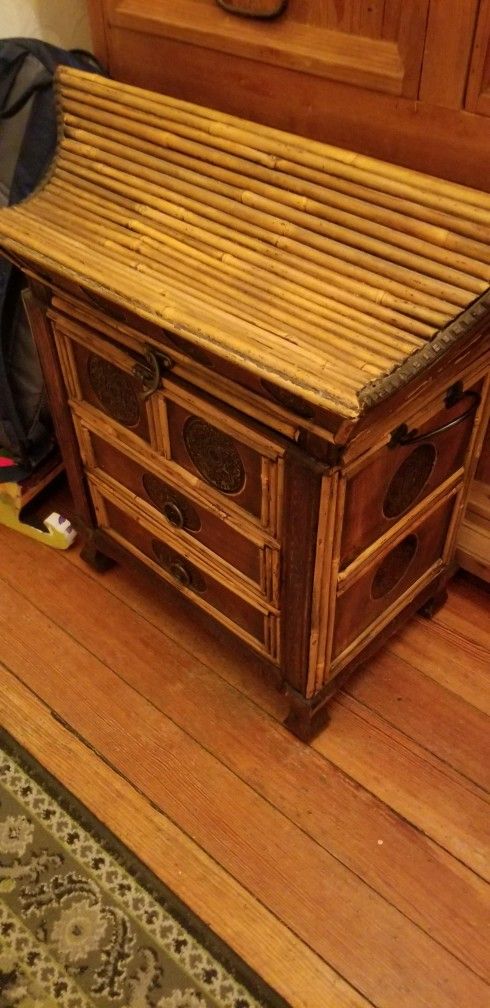 Chinese House Elegant Wicker Chest