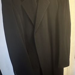 MENS NAUTICA WOOL TOP COAT SIZE XL COLOR BLACK Excellent Condition