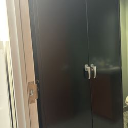 Black Storage Cabinet - 36 x 18 x 72"