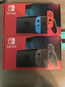 NEW Nintendo Switch 32GB Console Neon Red Neon Blue Joy-Con V2 Latest Model
