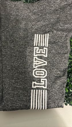 Gray Graphic T-Shirt with LOVE Print