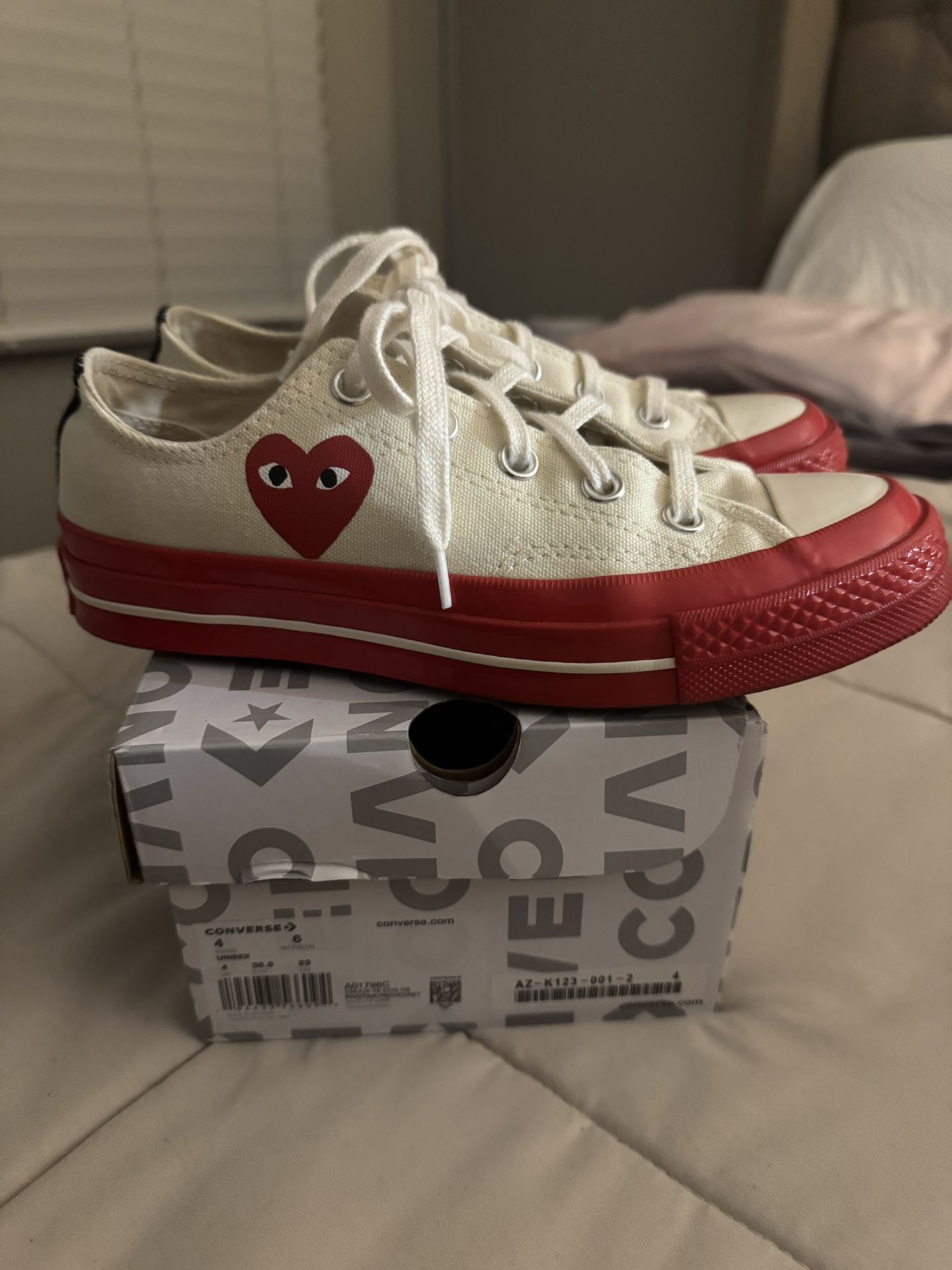 Converse x Commes des Garcons Play - Size 6 women