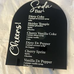 Bar Menu Sign