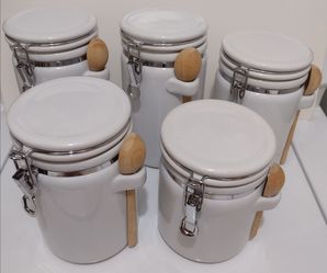 5 Piece Ceramic Canister Set