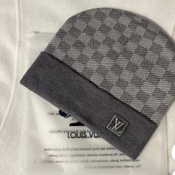 Grey Louie Buitton Beanie 