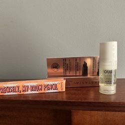 3 items: Benefit Precisely Eyebrow Pencil +Anastasia Brow Definer +Ouai Hair Oil