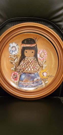 DeGrazia Collector Plate in hanging frame