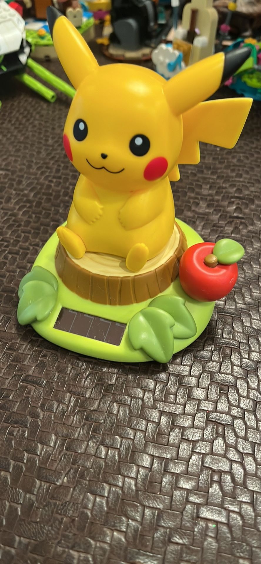 Pikachu Pokemon Sunshine Buddies Solar Bobble Head Tomy Figure WORKS