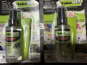 Takeoff adhesive remover set of 2 spray bottles with scrapers 3M lift off