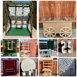 Flower Wall / Backdrop / Candy Cart / Numbers
