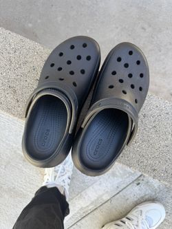 🔥 Crocs slippers Crocs Classic Crush Added Height Black Clog