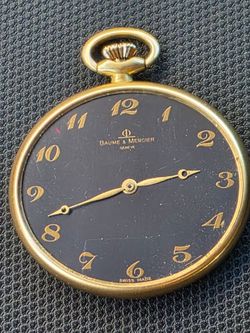 Vintage Baume & Mercier 18K Solid Gold Pocket Watch (Swiss)