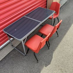 Kids Folding Table And 3-chairs