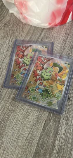 Chikorita Pokémon Trading Cards x2