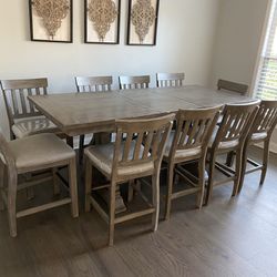 Dining Table, 10 Chairs and Buffet For Sale! 