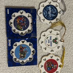 Disney Parks Holiday Ornaments Bundle (2008–2017) – 5pcs