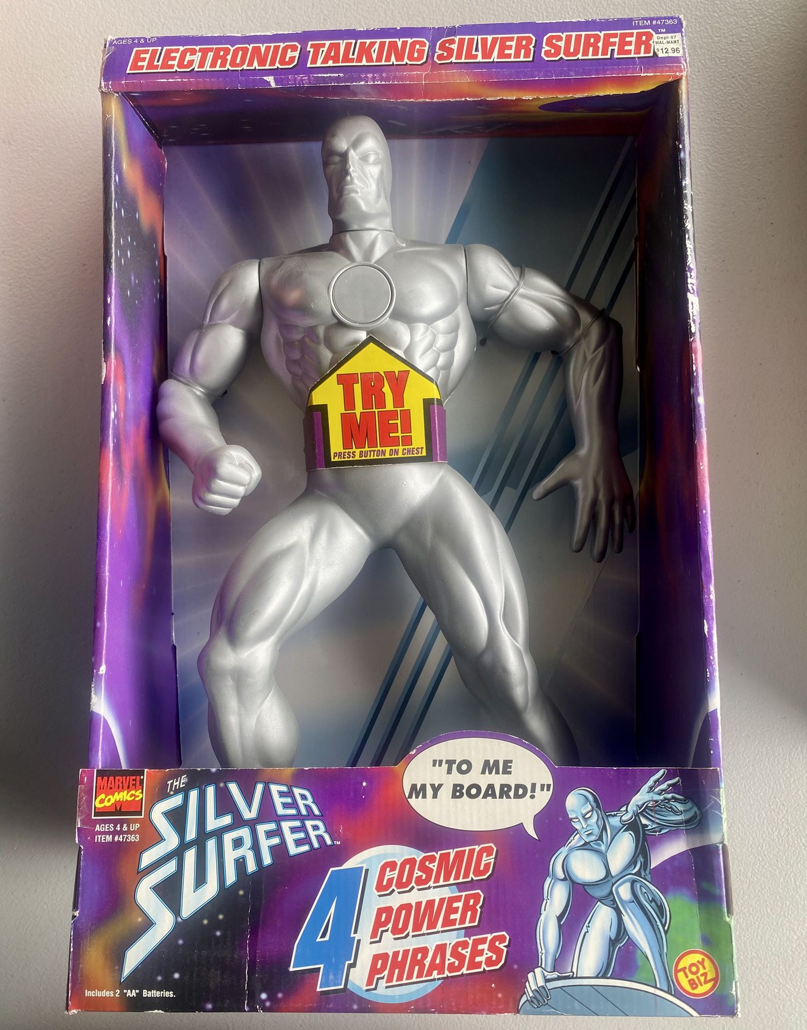 Toy Biz Marvel Comics The Silver Surfer Action Figure 1998 Electronic Talking