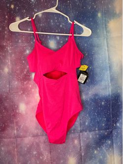New pink art class once piece swimsuit size girls XL