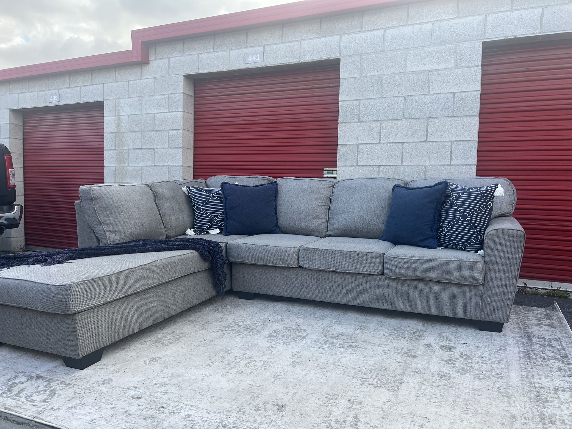 Living Spaces Heather Gray Sectional