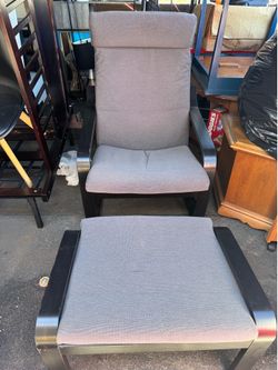 Outdoor chair with ottoman