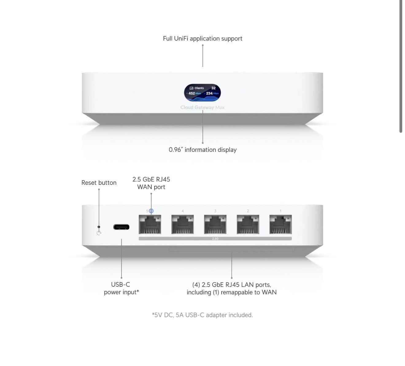 Ubiquiti UniFi Cloud Gateway Max UCG-Max w/ 512 GB SSD