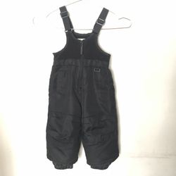 Size 18 Months Snow Bib Toddler Cherokee Boy Black Fleece Lined