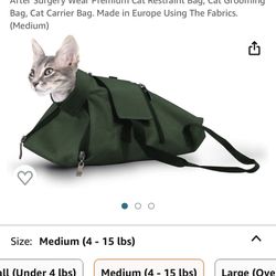 Cat restraint bag
