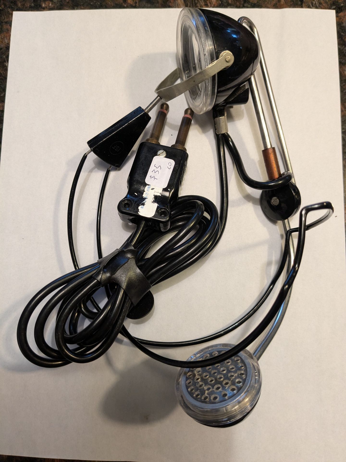 Antique telephone operator headset